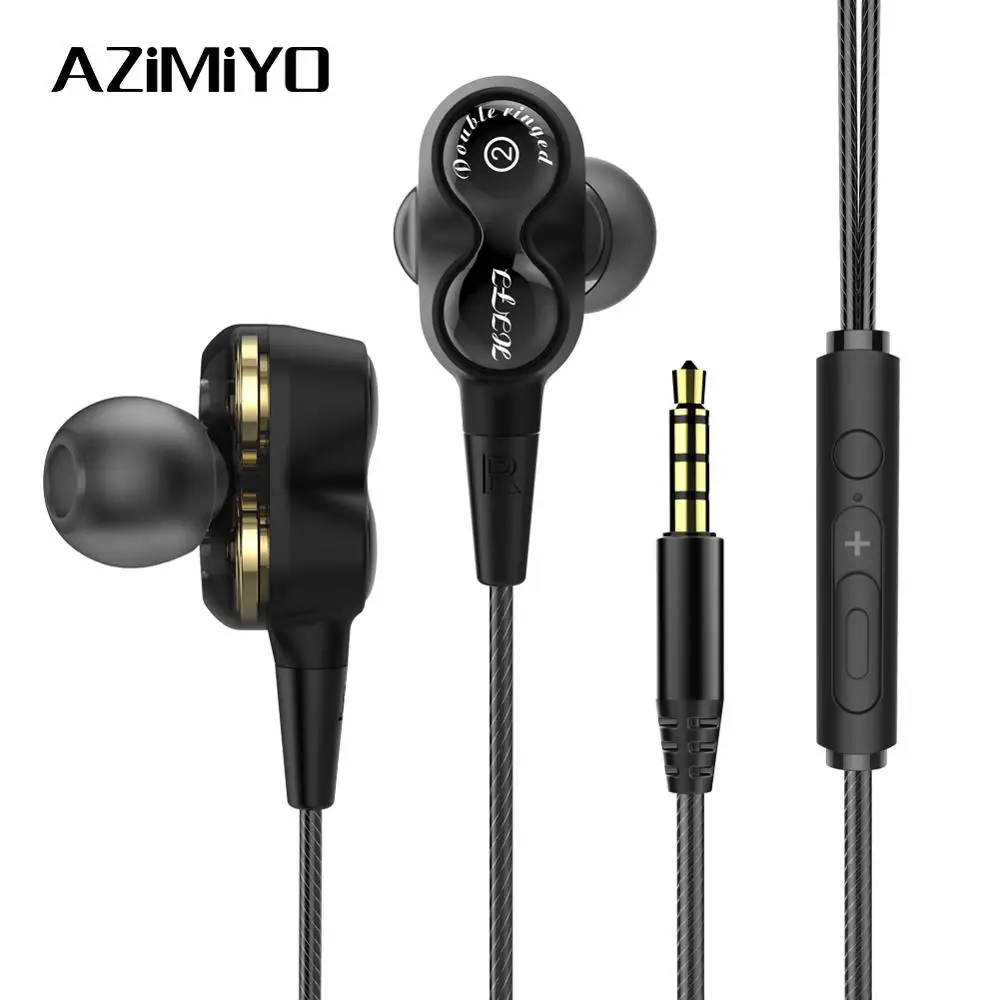 AZiMiYO DJ2, наушники с басами, наушники-вкладыши, спортивные проводные наушники с микрофоном для телефона, xiaomi, huawei, iPhone 6, наушники HIFI, наушники