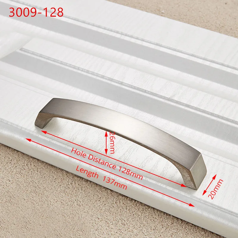 3009-128mm NAIERDI ручки для шкафа в современном стиле, ручки для двери, кухонные ручки, мебельная фурнитура для шкафа, ручки для шкафа, ручки для выдвижных ящиков - Цвет: 3009-128mm