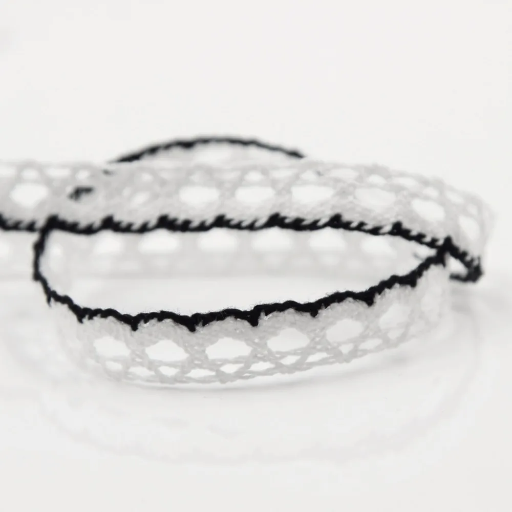 10 ярдов узкая хлопковая кружевная отделка 1 см текстильная лента для свадьбы DIY