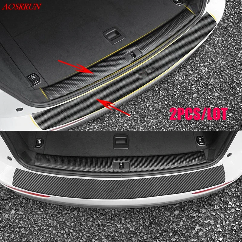 2 шт. Автомобильный задний бампер отделка крышки багажника защитная пластина