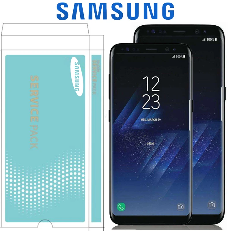 Оригинальный ЖК дисплей SUPER AMOLED S8 с рамкой для SAMSUNG Galaxy G950 G950F Plus G955 G955F сенсорный