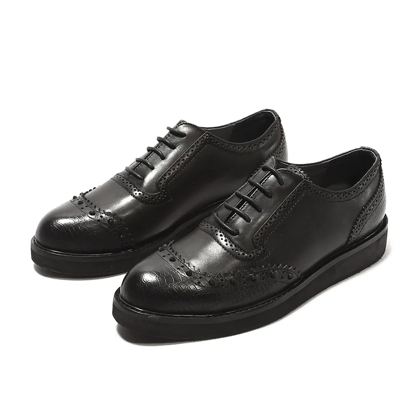 

New arrival men's fashion bullock casual shoes thick heel lace up business men comfortable shoes zapatos de los hombres freeship
