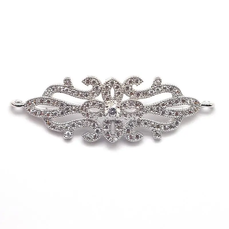 ЦИРКОНИЕВЫЕ латунные звенья с микрозакрепкой из кубического циркония без кадмия