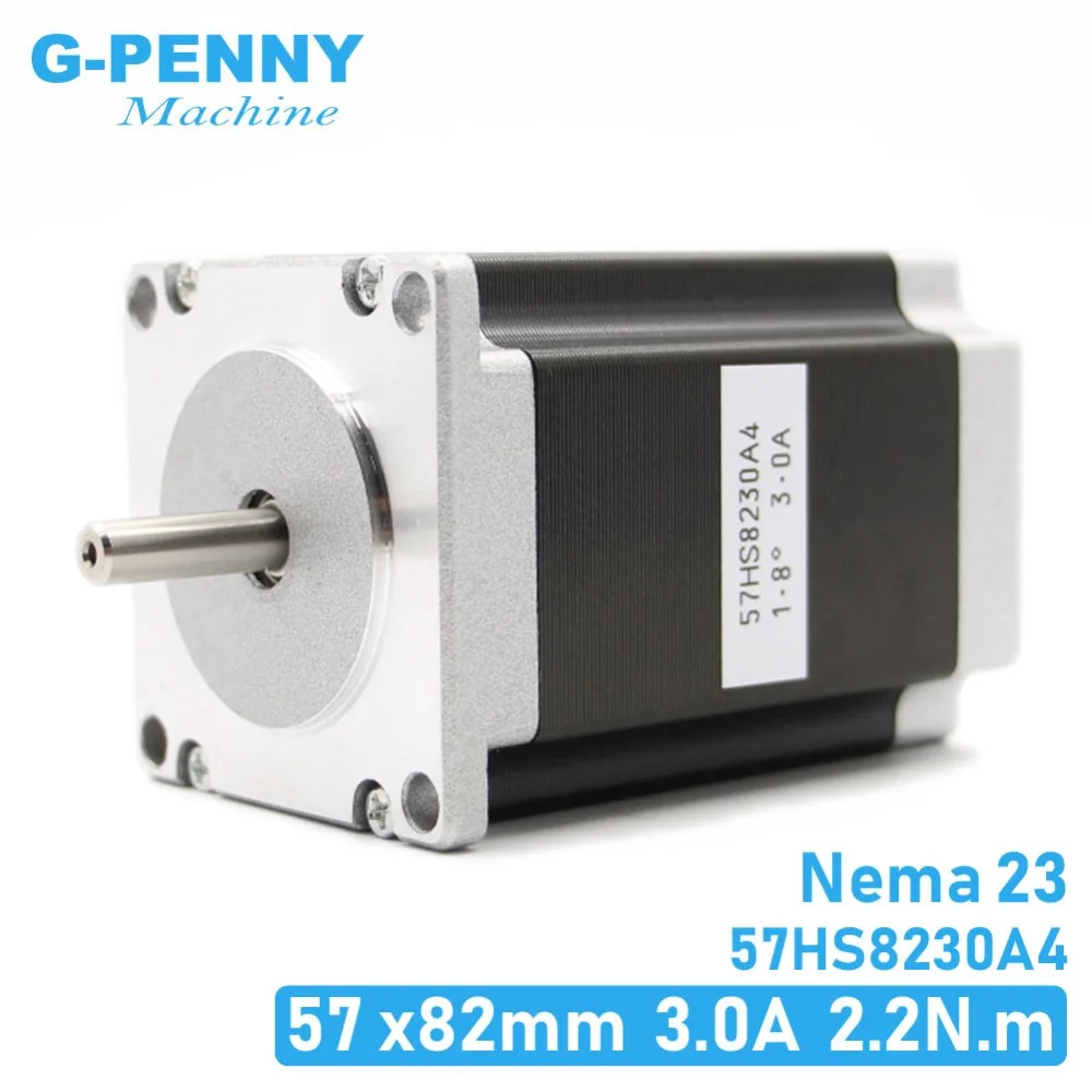 NEMA 23 шаговый двигатель с ЧПУ 57x82 мм 3A 2.2N.m 315Oz in Nema23 фрезерный станок Гравировальный