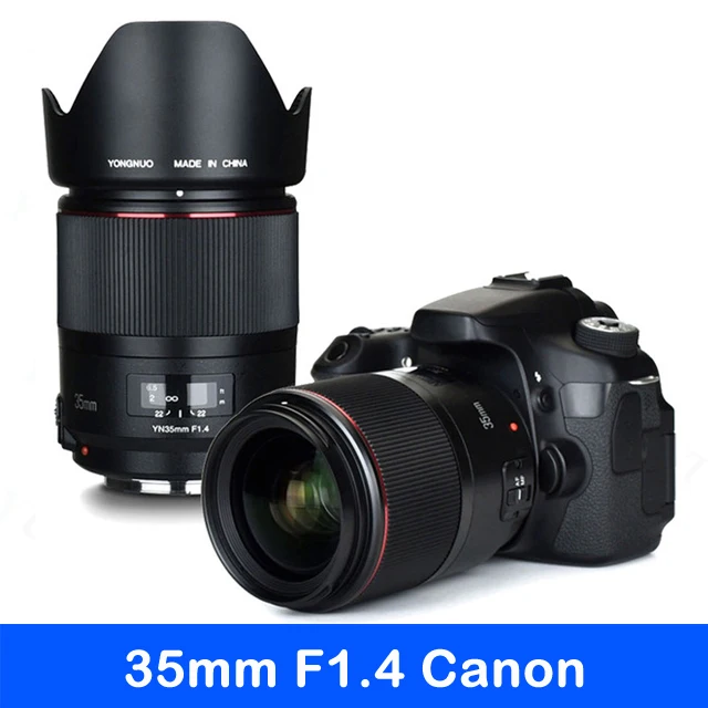 Объектив YN35mm F1.4 F1-4 широкоугольный основной объектив полная Рамка линзы для Canon DSLR камер 70D 80D 5D3 MARK II 5D2 5D4 600D 7D2 6D 5D