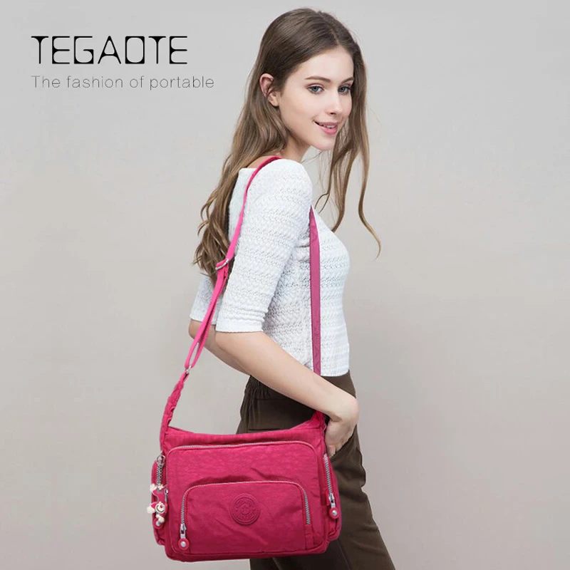 TEGAOTE Luxury Women Messenger Bag Nylon Shoulder Ladies Bolsa Feminina Waterproof Travel Women's Crossbody | Багаж и сумки