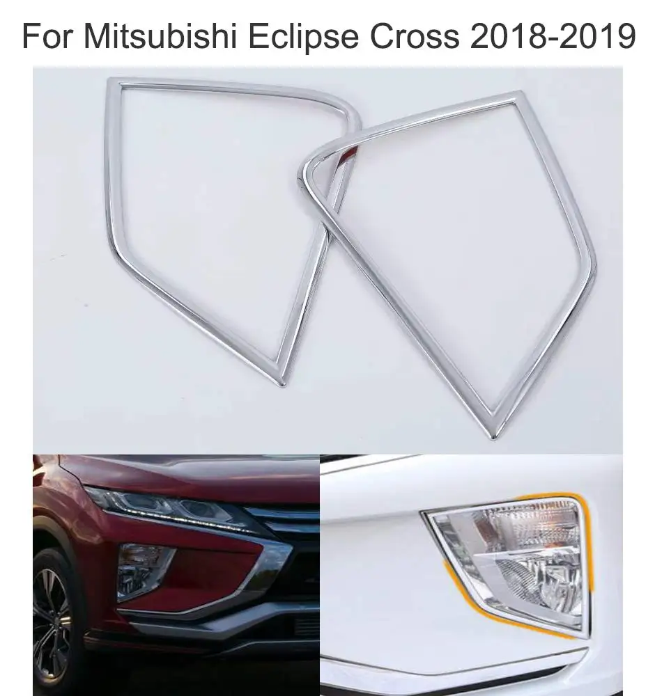 2X Автомобильная ABS Хромированная передняя/задняя противотуманная фара рамка