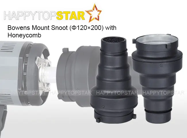 Алюминиевый конический тубус 120X200 с Сотами для студийного стробоскопа Bowens Bowen Mount