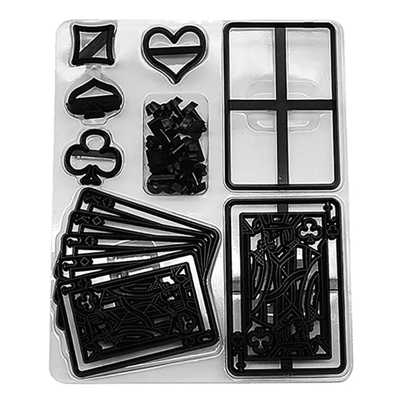 28 шт. пластиковая покерная карта резак для печенья Sugarcraft Fondant Cutter Poker Set Cupcake Cake Cutting