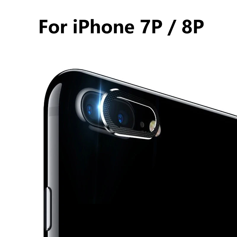 For iPhone 7P 8P Телефон охранная Камера металлическая позолоченная цепь объектив защитный чехол для iPhone XR X XS MAX 8 7 6s плюс cubierta-де-ла Lente Lensbeschermer - Цвет: For iPhone 7P 8P