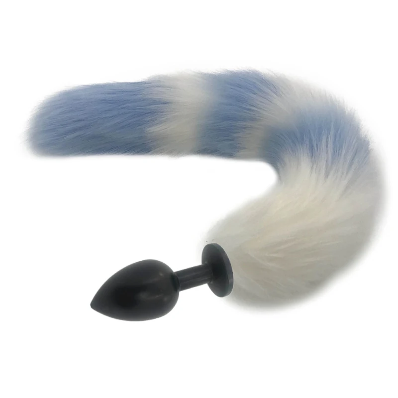 Металлическая Анальная пробка 40 см с большим анусом мягкий лисий хвост секс