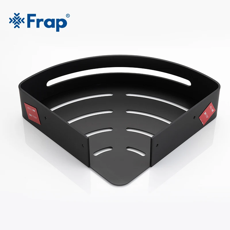 FRAP угловая полка космическая алюминиевая для хранения ванной комнаты черные