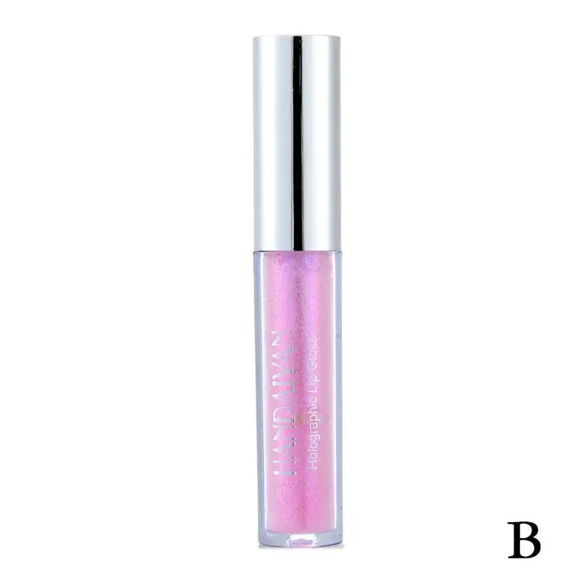 Небесно-голубой 1pcs Lip Gloss Laser Holographic Lip Tattoo Waterproof Lipstick Liquid Crystal Glow Makeup Jelly Pigment Glitter Lip Gloss - Цвет: Небесно-голубой