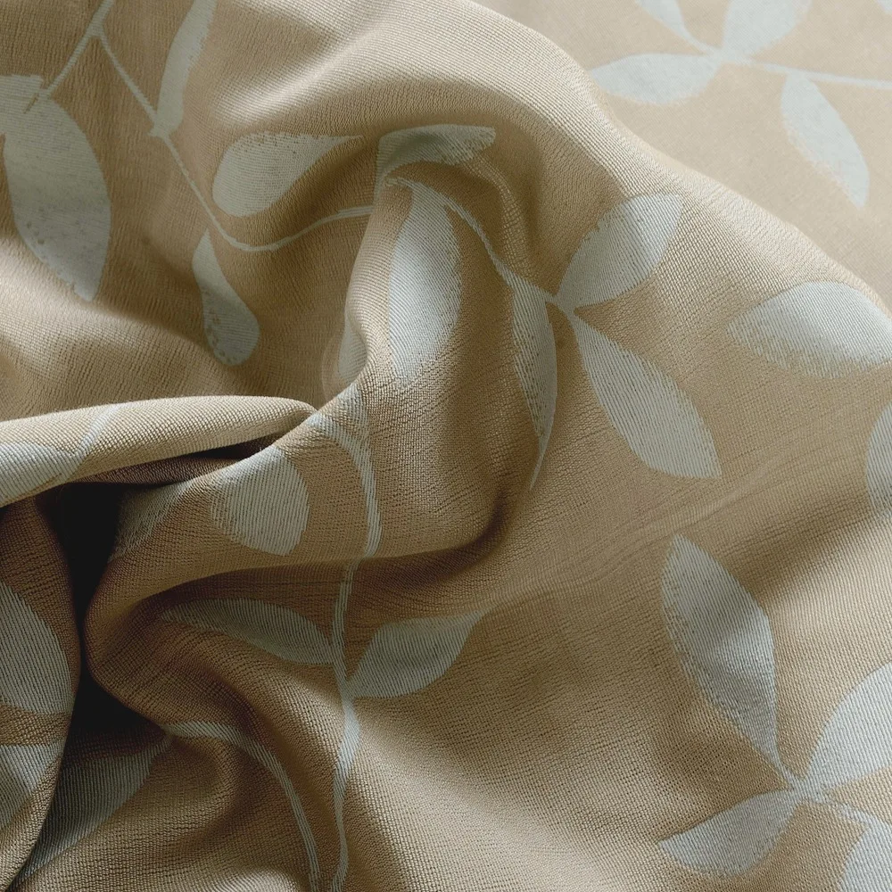 Двойная жаккардовая занавеска кофейно синяя оконная Цветочная s образные