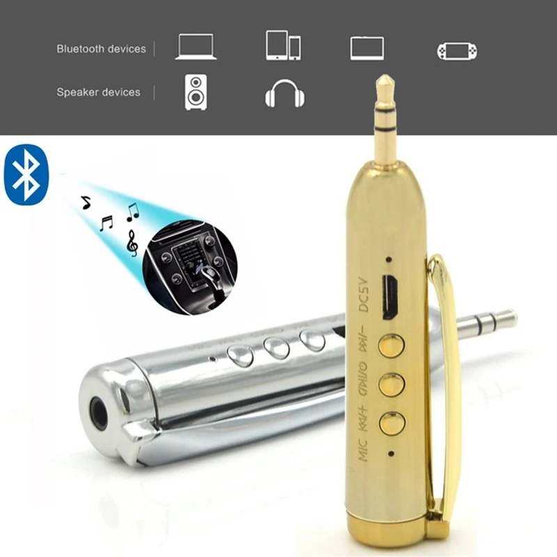 Bluetooth Pens Car Receiver AUX Speaker Audio Companion Stereo Wireless Hands free Receive Call | Электроника