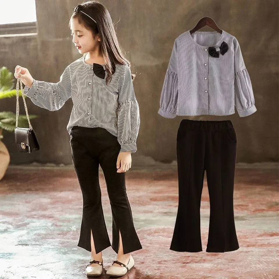 Комплекты одежды для детей на весну Комплект девочек Спортивный костюм из хлопка