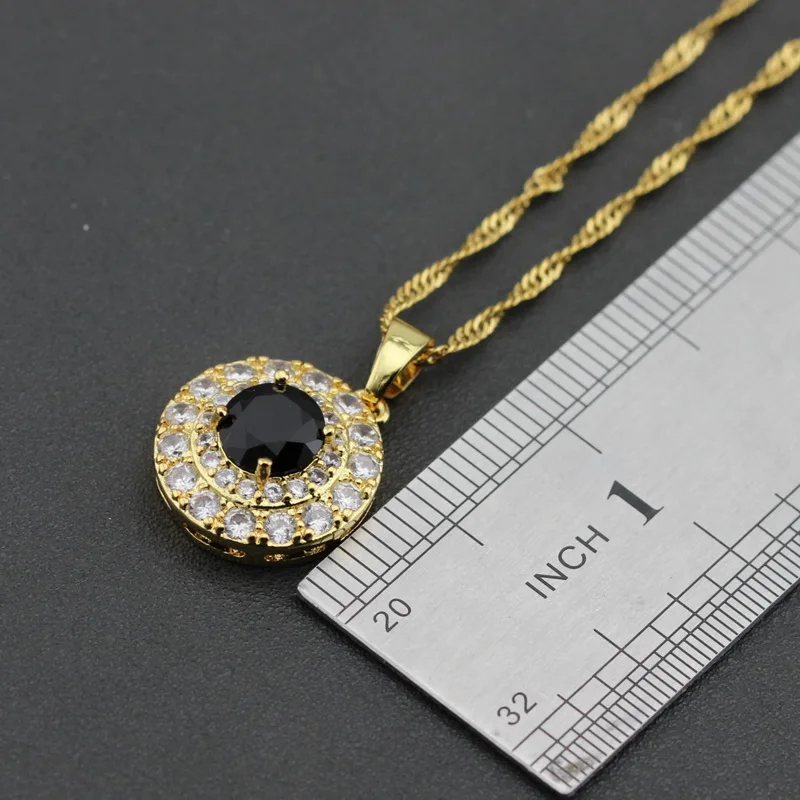 Мэнни новое поступление черный циркон белый кристалл ювелирный набор серьги