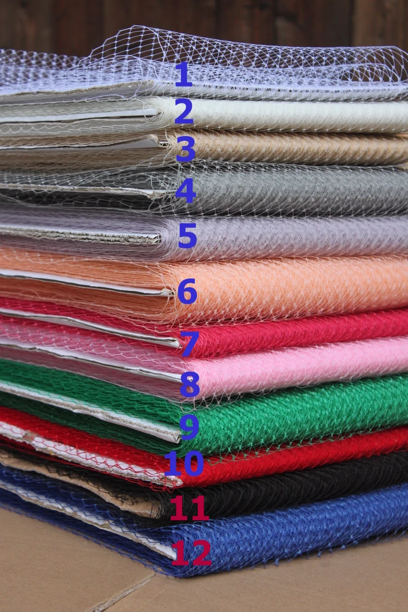 Фата в виде птичьей клетки шляпа с сеткой Вуалетка для невесты 10 ярдов/комплект 9