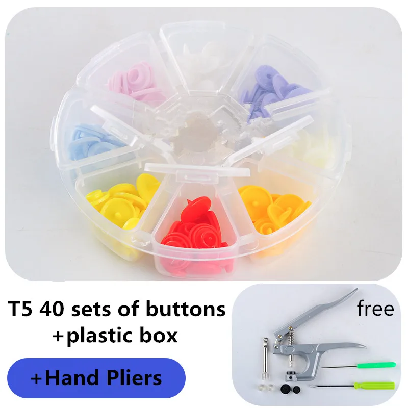 Клещи для кнопок T3 T5 T8 Kam 8 boxex 40 наборов Пластиковые полимерные стержни | Отзывы и видеообзор