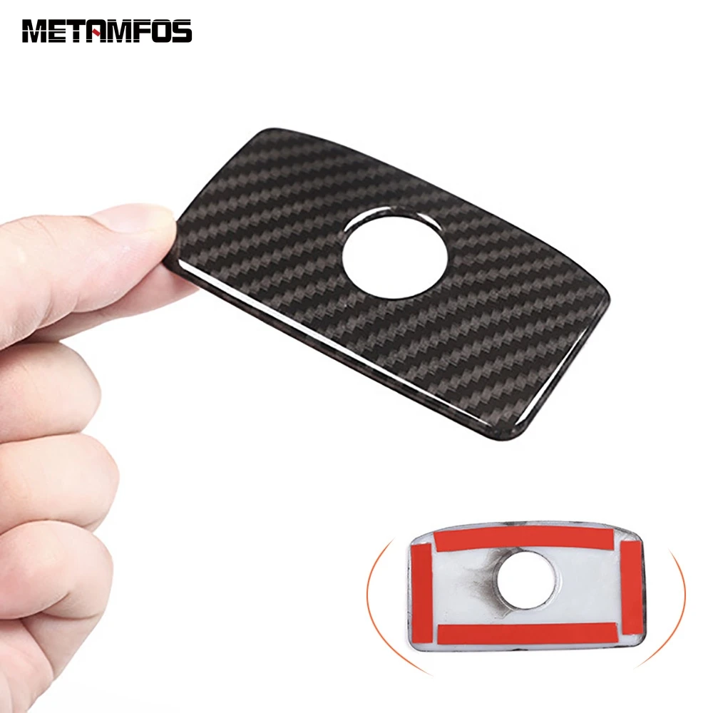For Jaguar F-PACE XE XF 2016-2019 Carbon Fiber Glove Locker Storage Box Door Handle Cover Trim Decoration Inner Car Accessories |