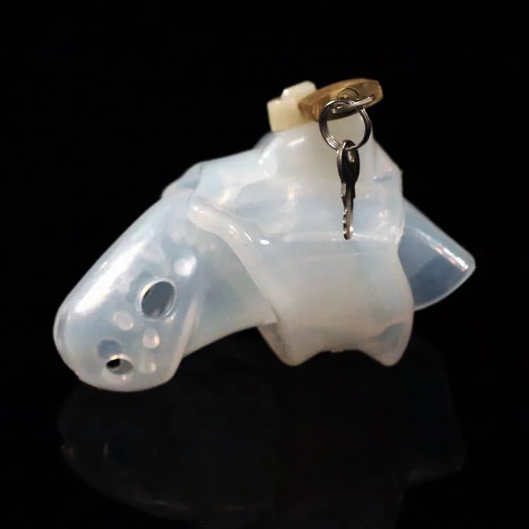 Новейшая белая силиконовая клетка для пениса мужское устройство верности CB3000