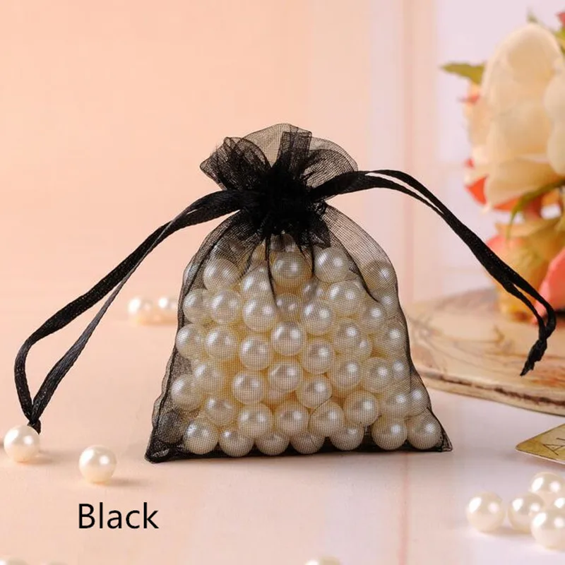 100 шт./лот многоцветный мешочек из органзы для ювелирных изделий Подарочная