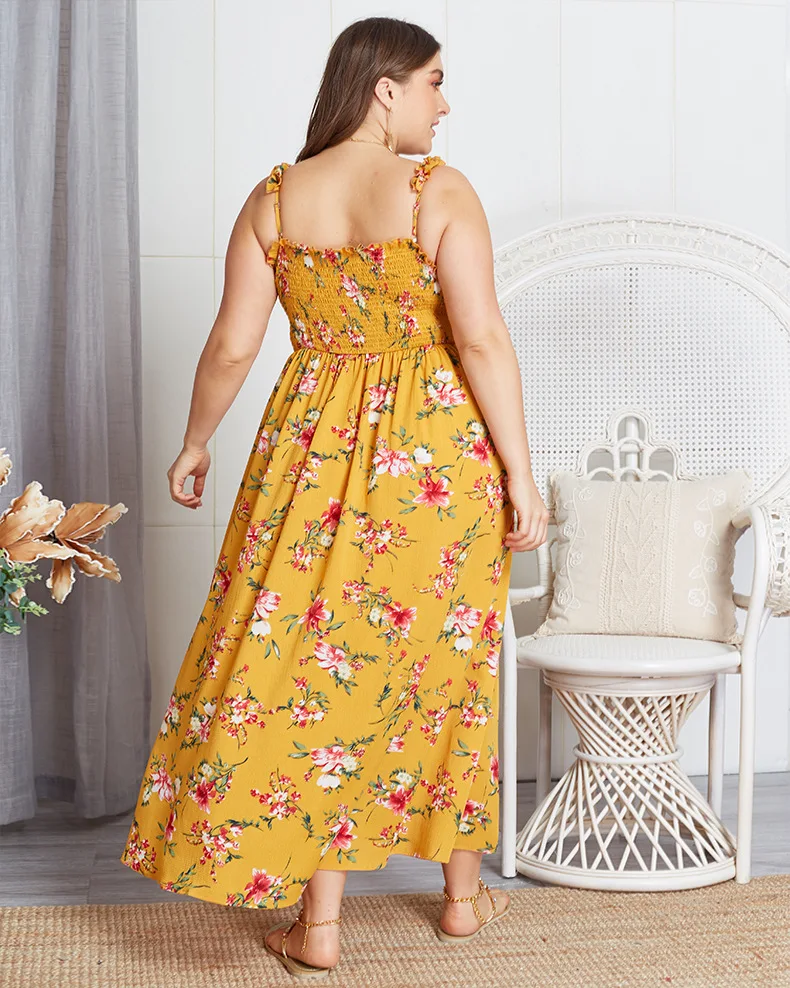 Летнее Повседневное платье с цветочным узором для женщин | Женская одежда