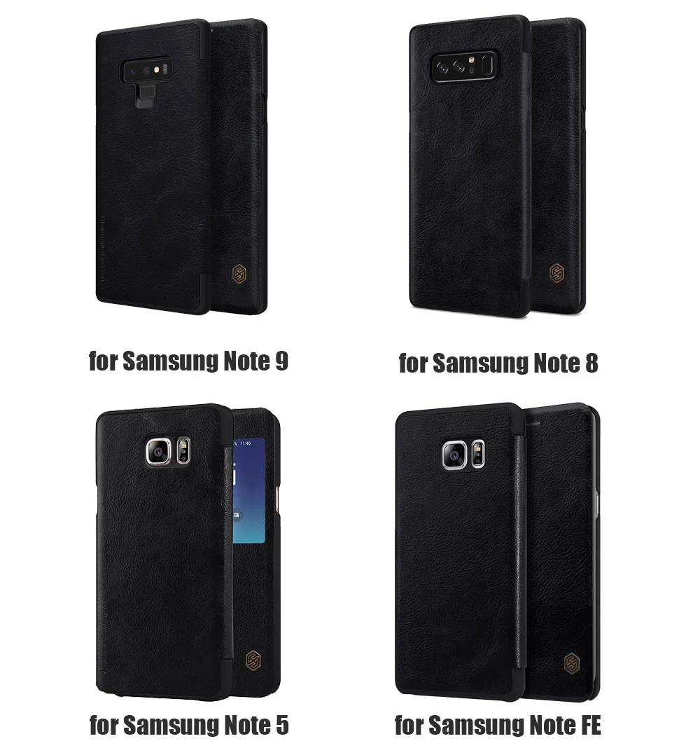 Для samsung Galaxy Note 9 чехол Nillkin Qin бизнес Note9 Флип кожаный чехол для samsung Galaxy Note 9 8 7 5 FE Роскошный чехол для телефона
