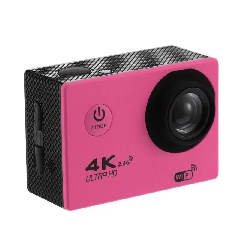 Розовый F60R 4K wifi экшн-камера 1080P HD 16 МП камера на шлем 30 м Водонепроницаемая 170 градусов широкоугольный объектив DV с дистанционным управлением акция - Цвет: Розовый