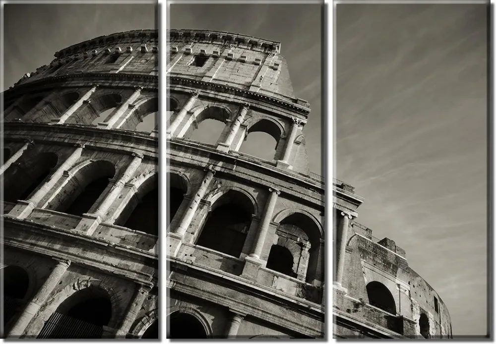 

3 шт./компл., ретро, с принтом, Древний Рим, Колизей, картина, холст, декор для комнаты, принт, картина для гостиной