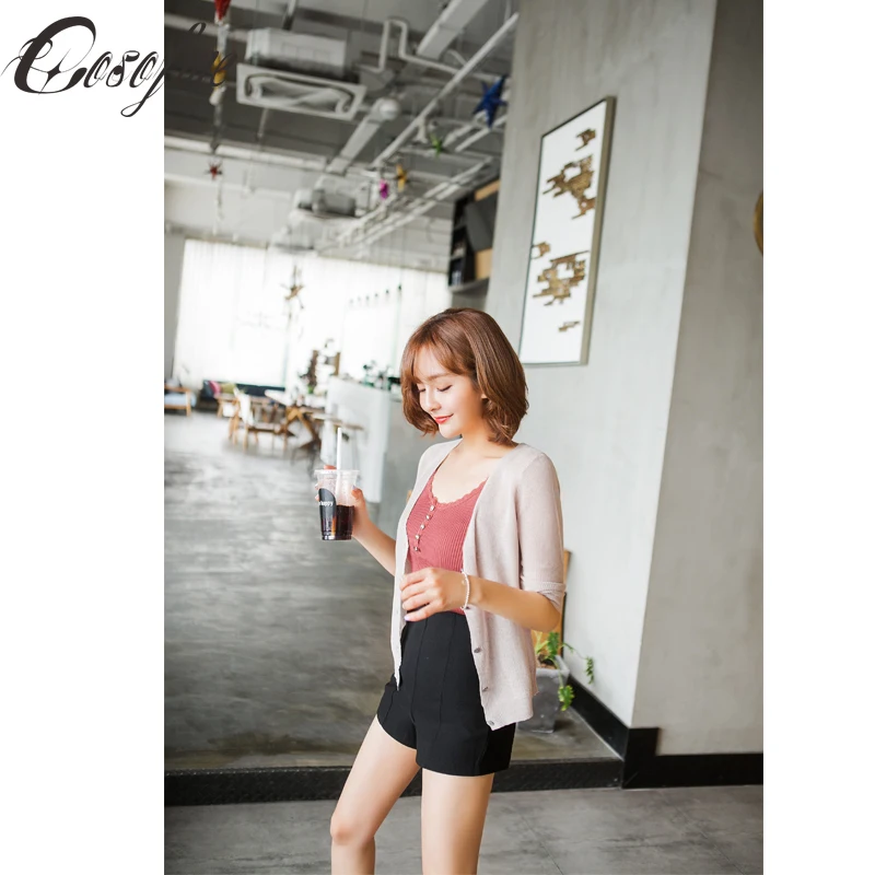 Cosofme Новое прибытие Лето Осень женский кардиган тонкий трикотажные повседневные