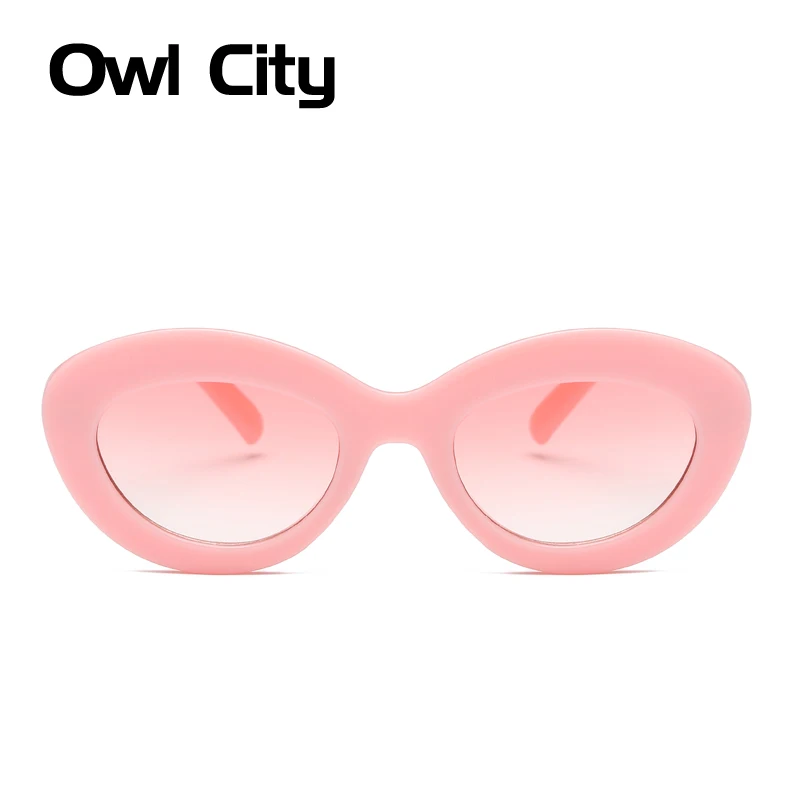 Женские Овальные Солнцезащитные очки Owl City винтажные брендовые дизайнерские