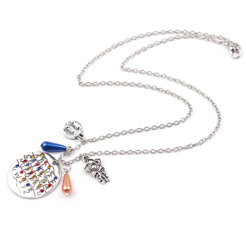 Ожерелье с подвеской в виде букв английского алфавита ожерелье серебряным