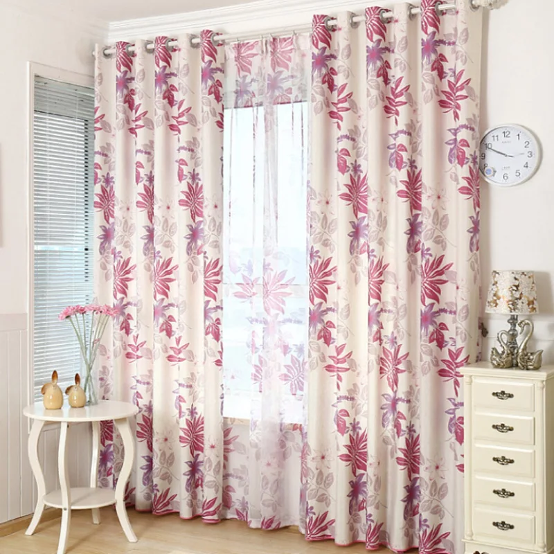 LifeTree искусственные шторы из хлопка и льна с принтом для гостиной спальни оконные
