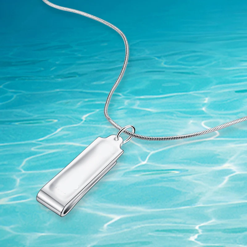 Ожерелье из чистого серебра 925 пробы цепочка для свитера ожерелье женские