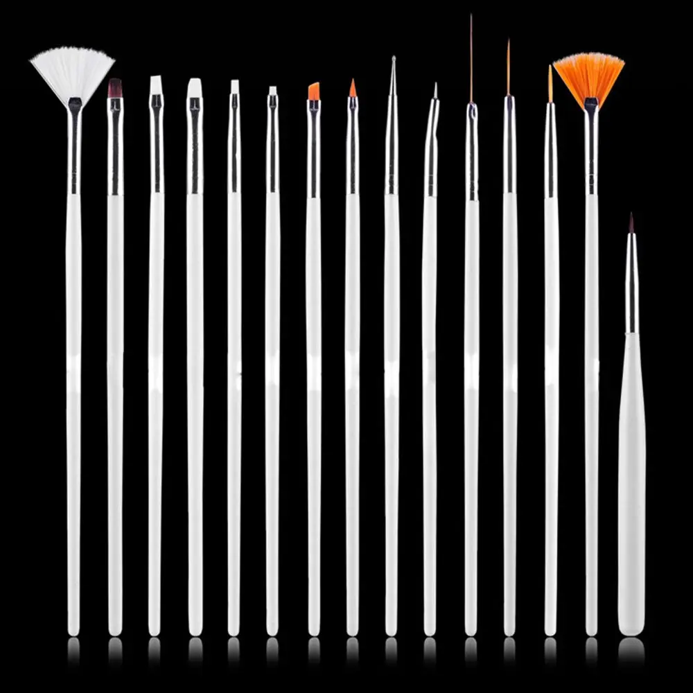 

15PCS Nail Art Design Paint Dot Draw Pen Brush Tool Set for UV Gel DIY Decors SET