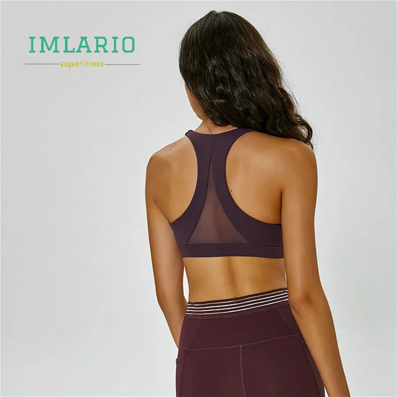 Женский профессиональный спортивный бюстгальтер для йоги ударопрочный пуш-ап