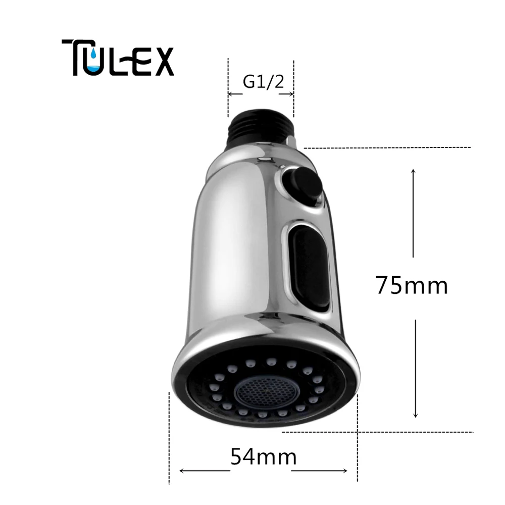 TULEX, 2 режима, кухонная душевая головка, кухонные опрыскиватели, выдвижная головка, кухонный кран, запасная часть, хромированный кран, душевая головка