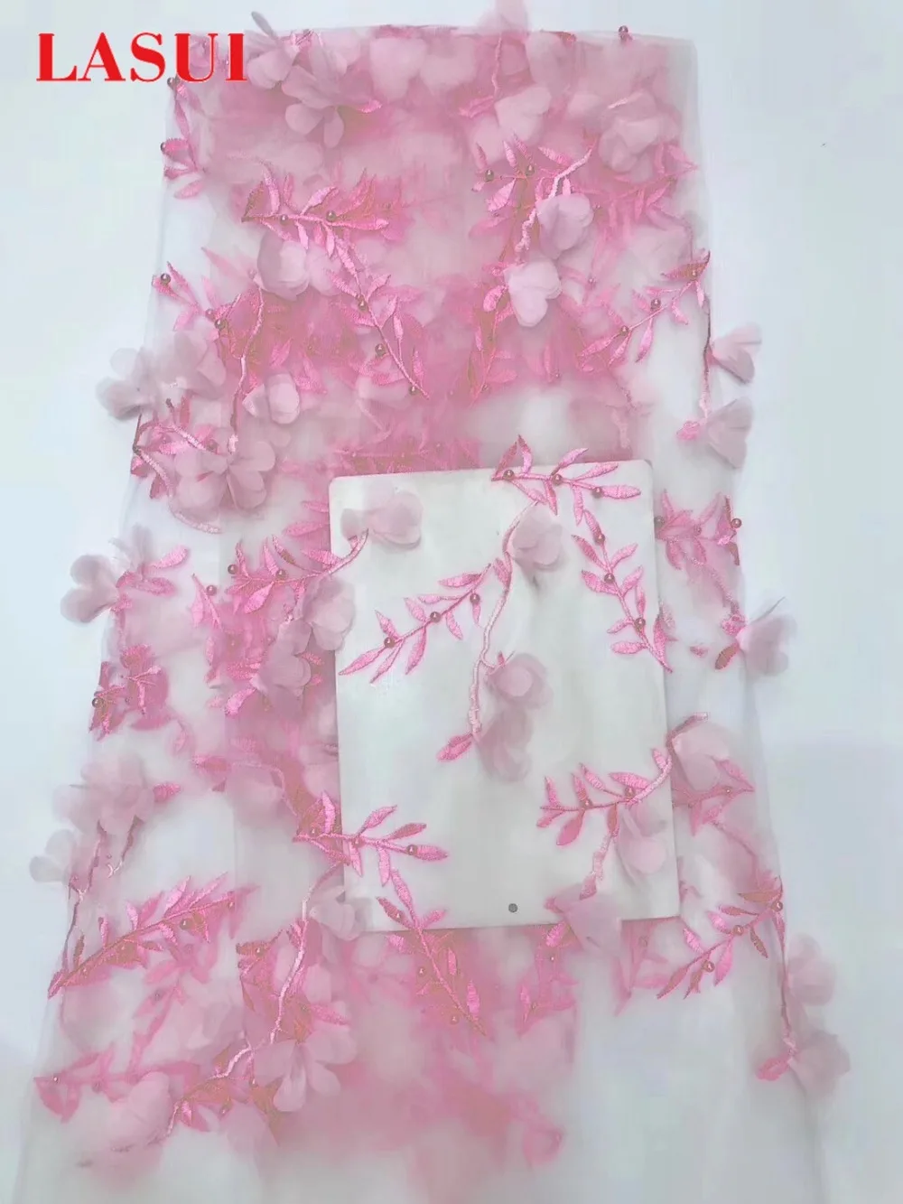 LASUI 1 ярд/лот 4 цвета бусины для ногтей вышивка кружевная ткань wide150cm Прозрачное