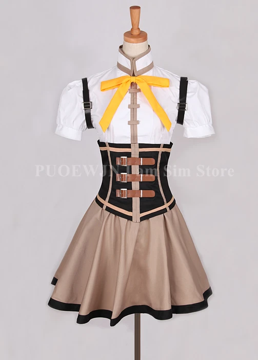 Аниме Puella Magi Madoka Magica Косплей Tomoe Mami Косплей Костюм Хэллоуин