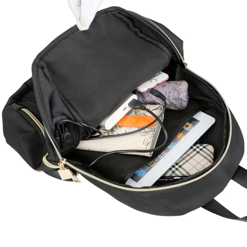 

usb charge& earphone Backpack Women PU Leather Bag Women Bag Small Women Backpack Mochila Feminina School Bags for Teenagers
