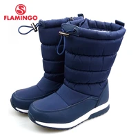 flamingo waterproof wool keep warm winter high quality shoes anti slip children snow boots for boy free shipping 82d nq 1038