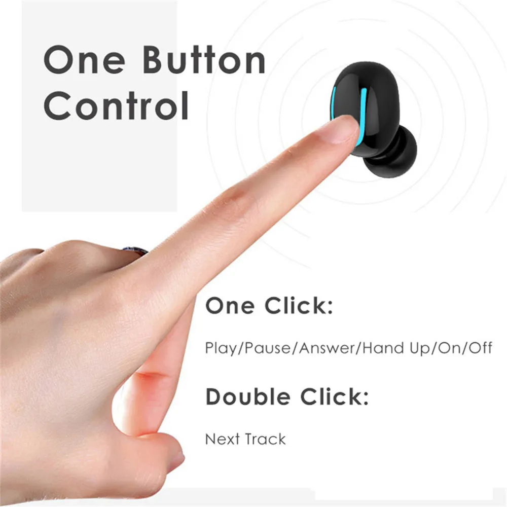 CUFOK Bluetooth наушники мини Беспроводные с USB зарядным устройством шумоподавлением
