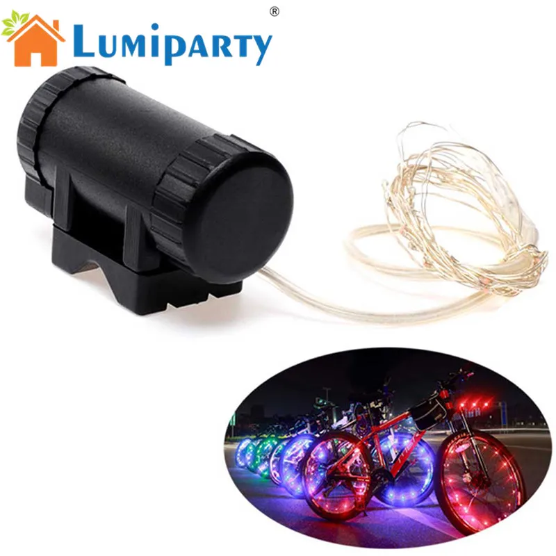 LumiParty велосипед Красочные Говорил лампы строка горный Водонепроницаемый колеса