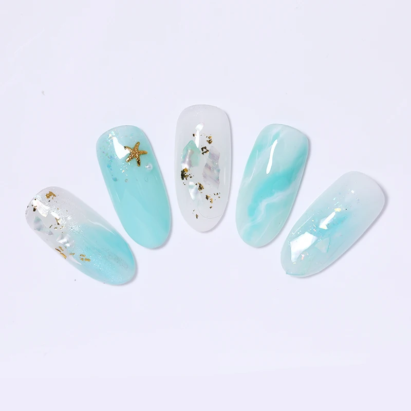 3D украшения для нейл-арта морская раковина розовые синие фиолетовые цвета