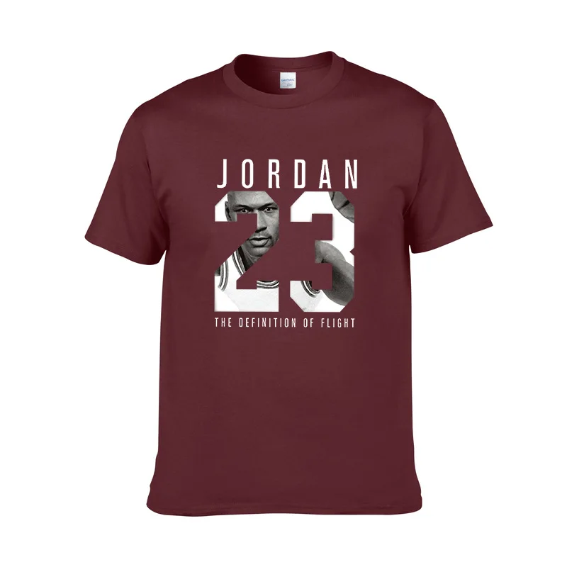 Брендовая одежда Jordan 23 Мужская футболка Swag Хлопковая мужская с принтом Homme Фитнес