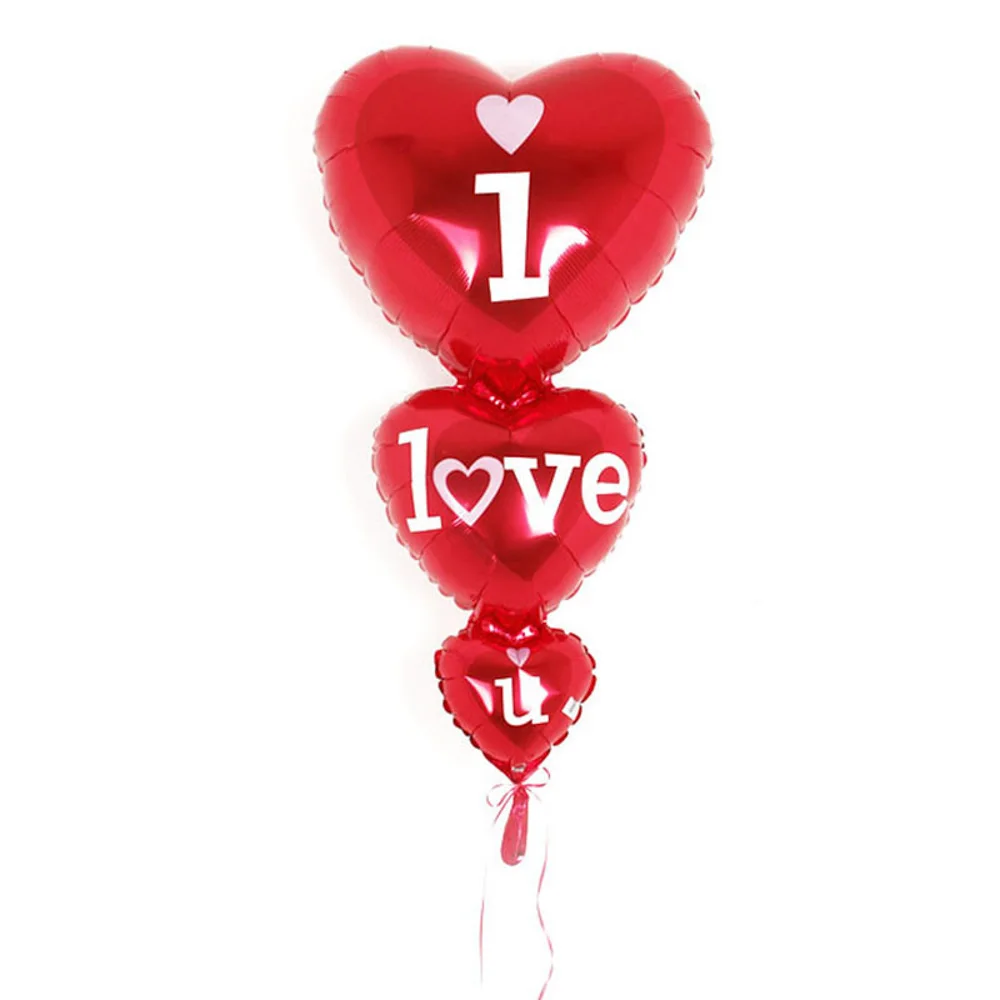 1 шт. большая i love u соединенная форма сердца гелиевая фольга Воздушные шары День Святого Валентина Свадьба День Рождения украшения для вечеринки сделанные своими руками воздушный шар