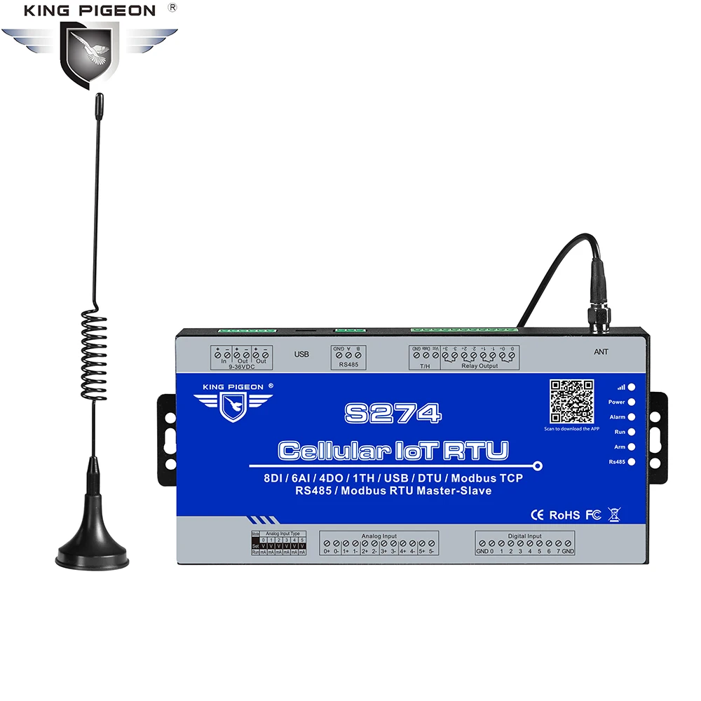 Промышленный Шлюз Modbus Serial RS485 поддерживает RTU Master & Slave TCP интегрировать в SCADA HMI Max 224