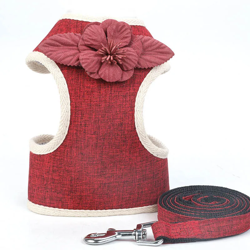 Сетчатый Воздухопроницаемый жилет для щенков и кошек поводок набор маленьких