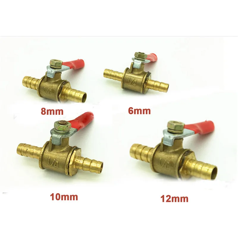 Фитинг для труб медный 6-12 мм штуцер шланга встроенный латунный шаровой клапан